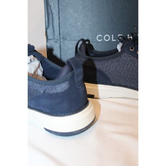 NIB Cole Haan Men's Grand Atlantic Knit Oxford Casual Sneakers Navy‎ Blue SZ 9 - Picture 6 of 7